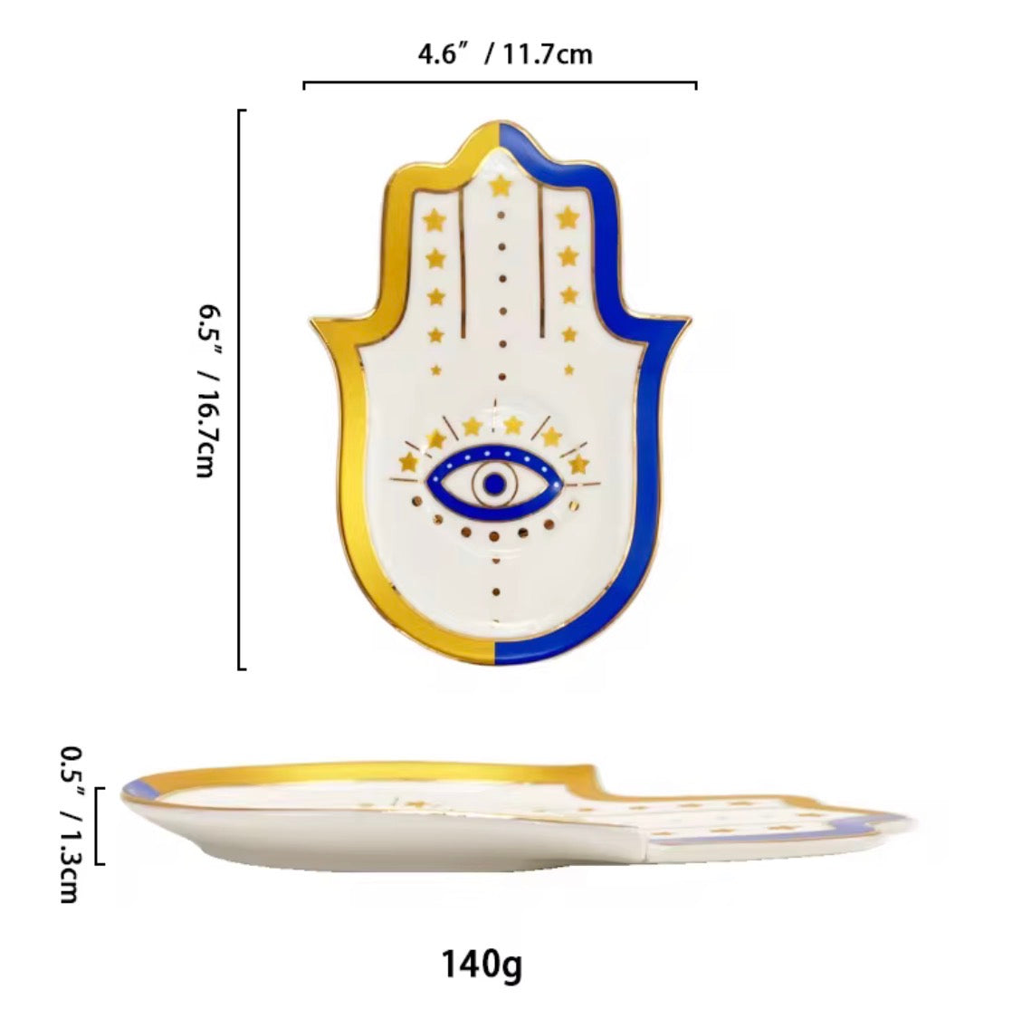 Hamsa Ceramic Jewelry Plates 007